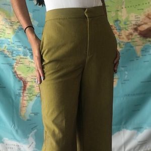 Olive green dress pants by Zara